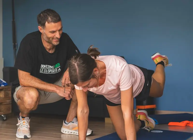 Séance dynamique avec coach sportif